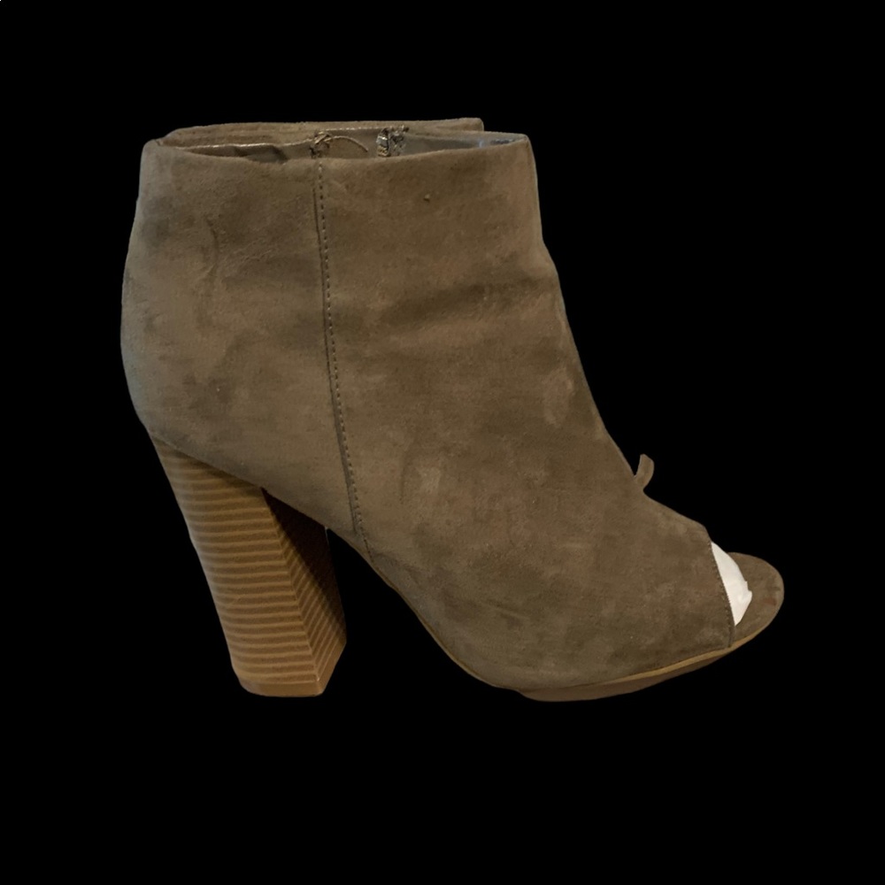 Open toe booties